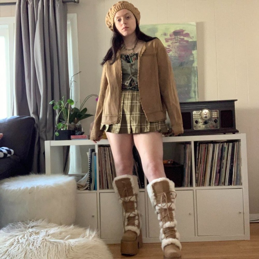 Tan Suede Patchwork Jacket - image 1